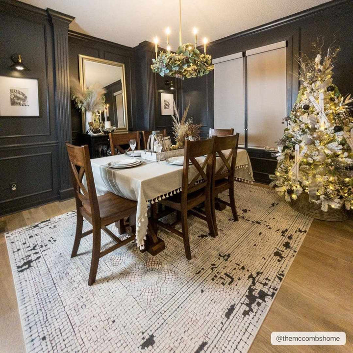 Terlingua Beige And Charcoal Traditional Style Area Rug - The Rug Decor