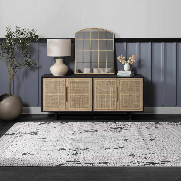 Terlingua Beige And Charcoal Traditional Style Area Rug - The Rug Decor