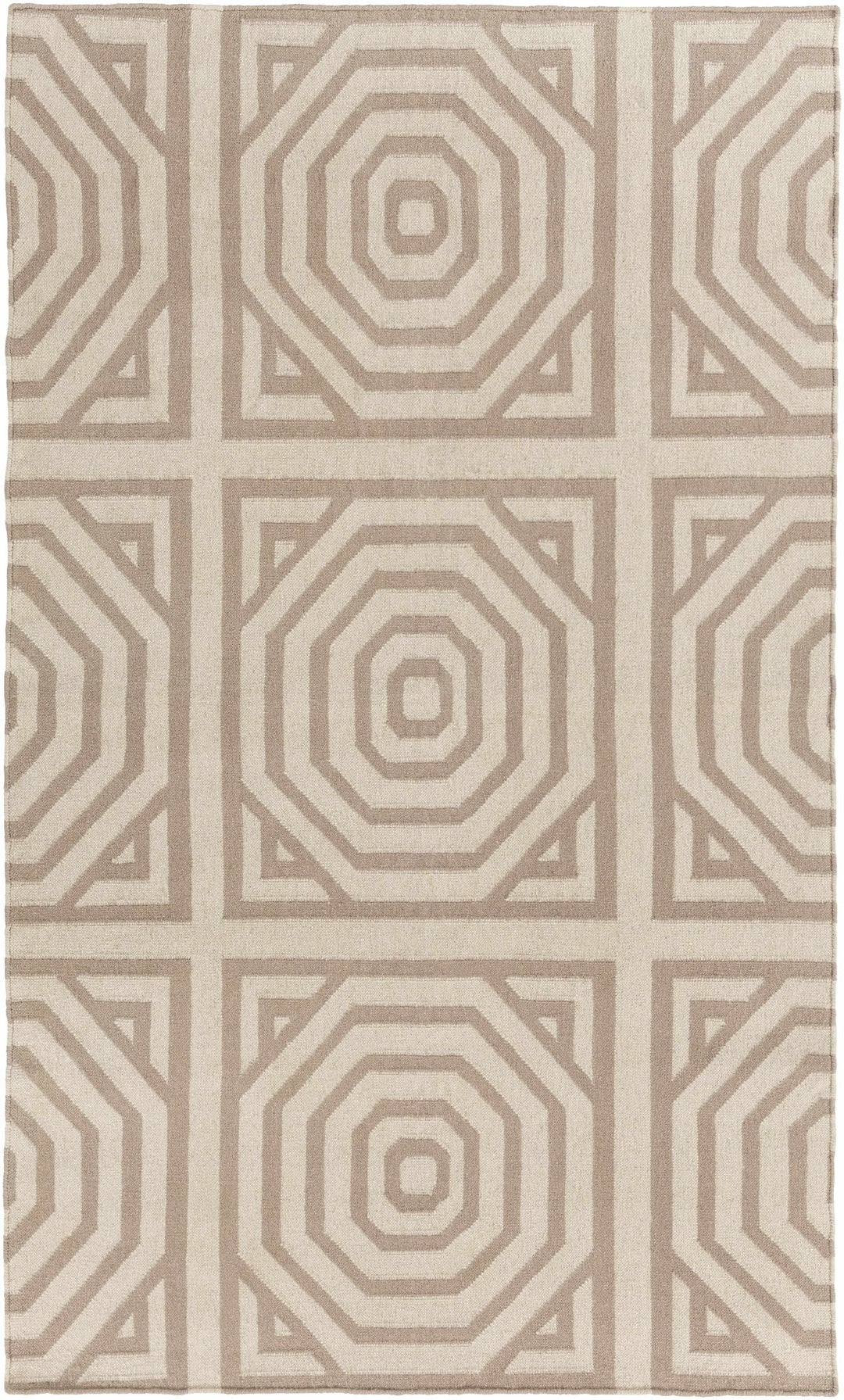Terlton Modern Geometric Design Ivory Hand Woven Rug - The Rug Decor
