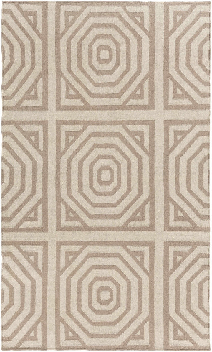 Terlton Modern Geometric Design Ivory Hand Woven Rug - The Rug Decor