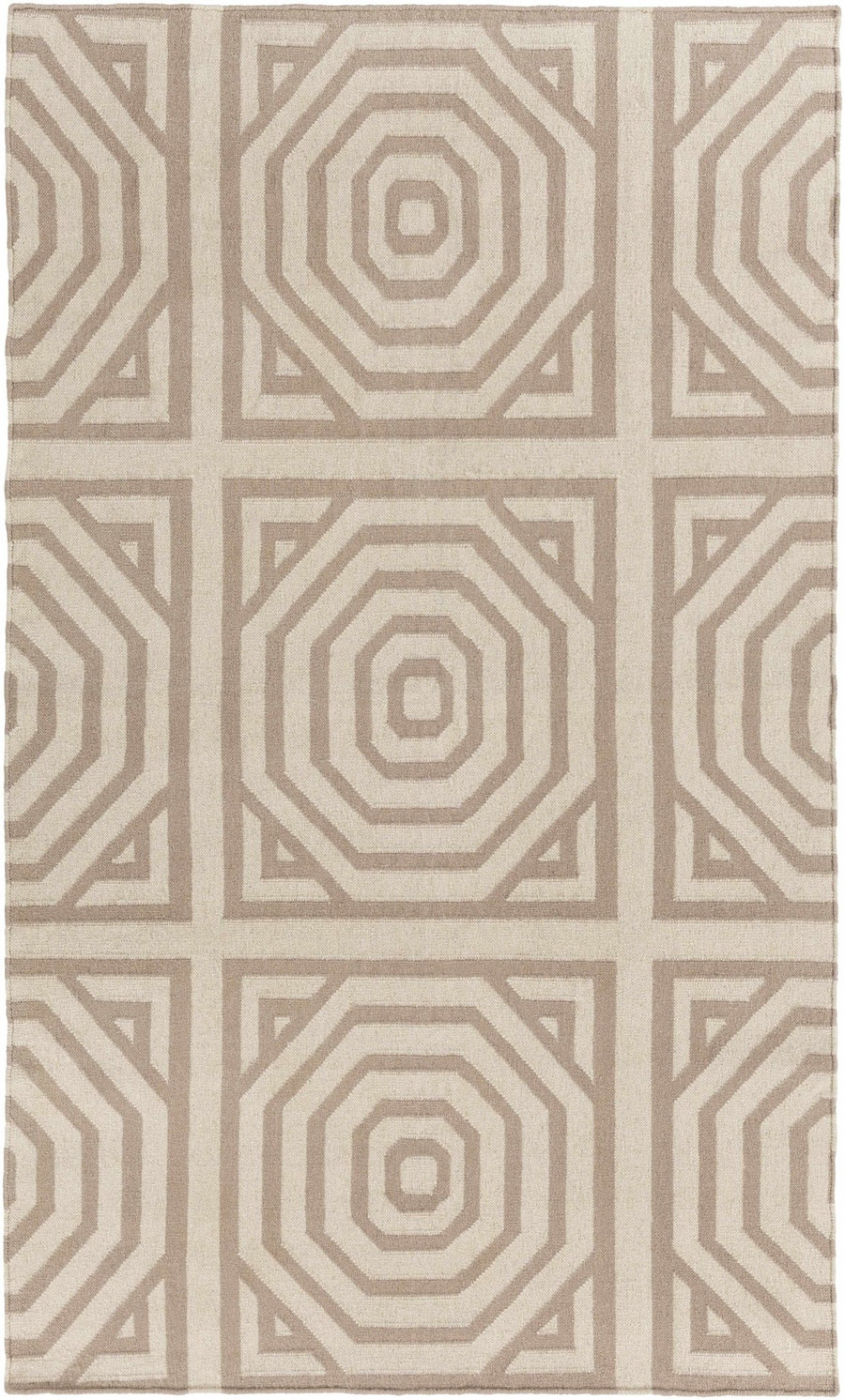 Terlton Modern Geometric Design Ivory Hand Woven Rug - The Rug Decor