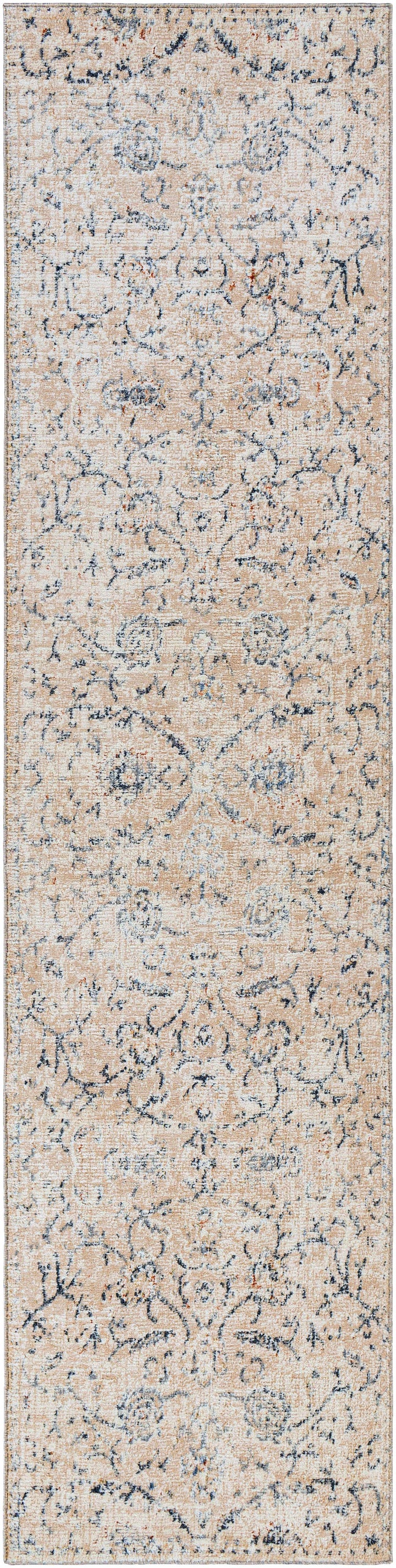 Ternate Beige And Blue Traditional Floral Design Area Rug