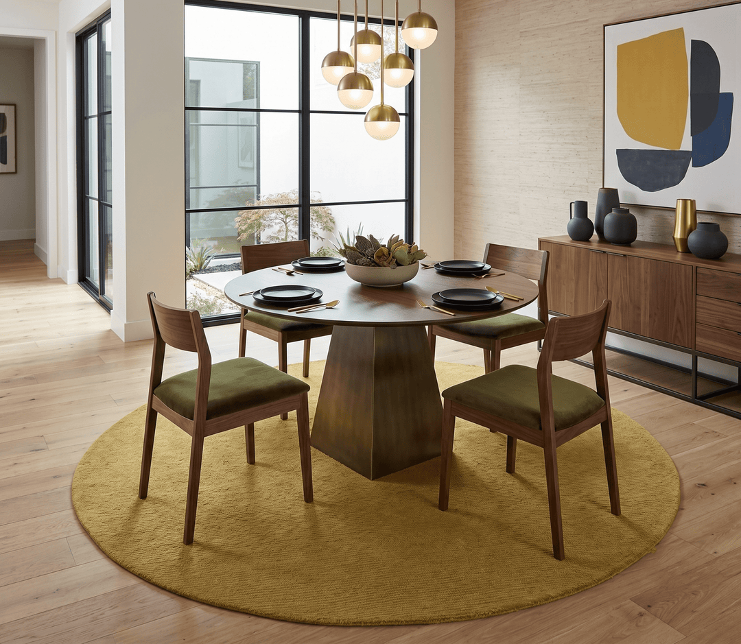 Terra Custom Made Copper Modern Solid Design Hand Tufted Wool Rug - The Rug Decor
