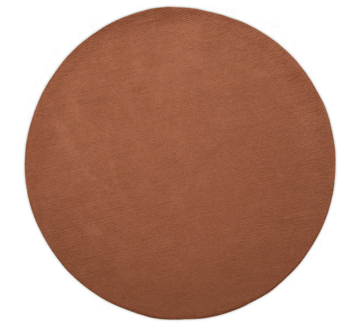 Terra Custom Made Hand Tufted Rust Modern Solid Design Wool Rug - The Rug Decor