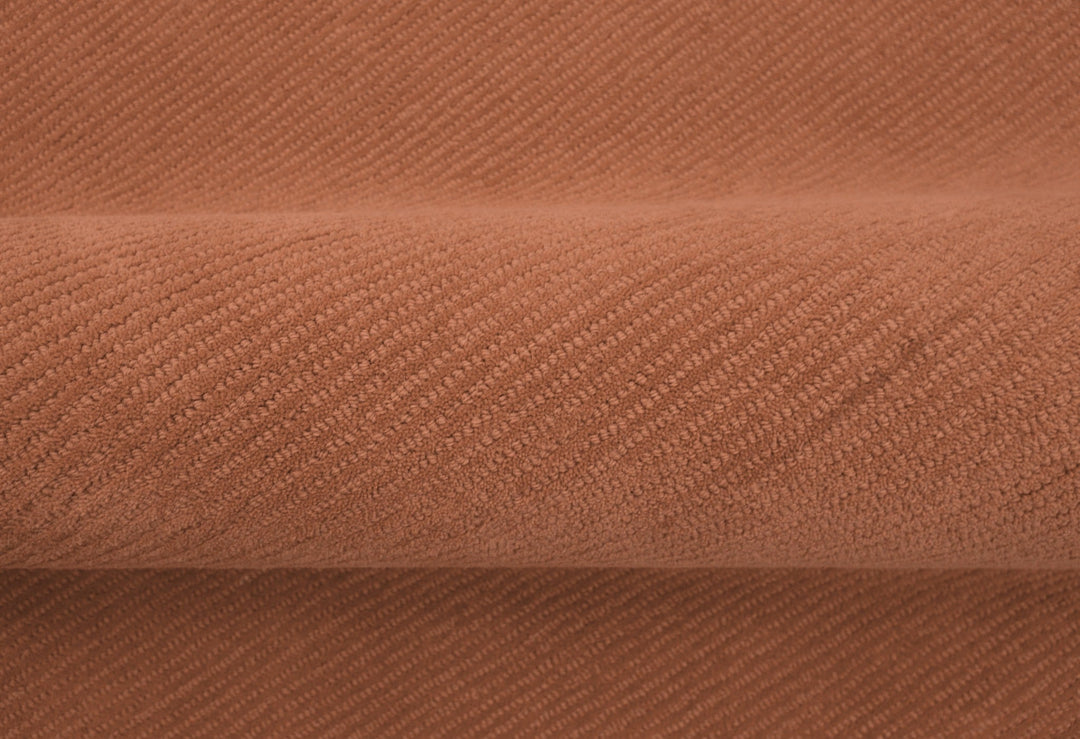 Terra Custom Made Hand Tufted Rust Modern Solid Design Wool Rug - The Rug Decor