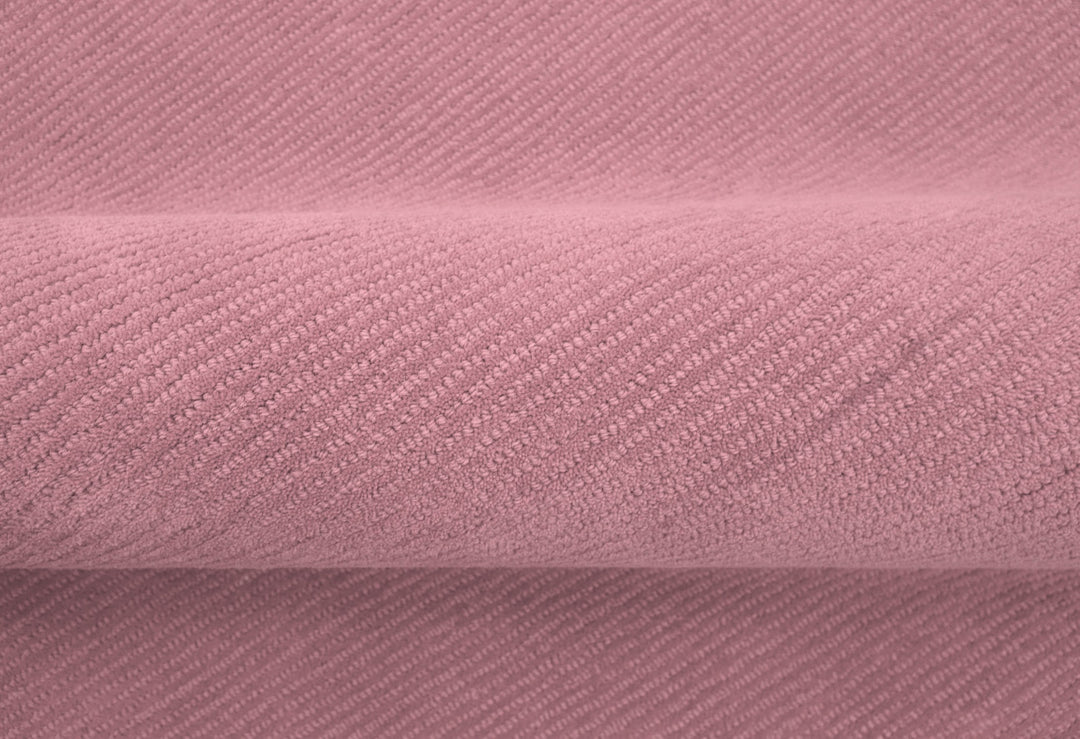 Custom Made Round Pink Modern Solid Design Hand Tufted Wool Rug
