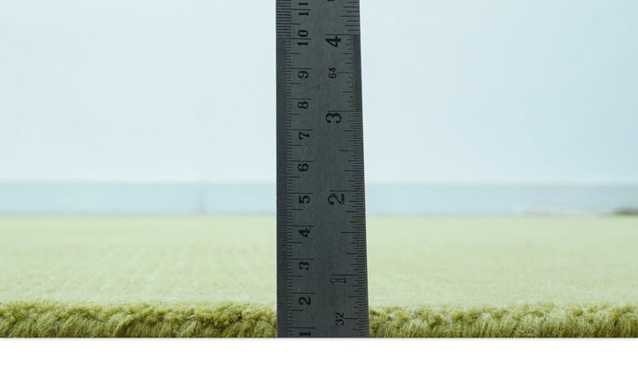 Terra Custom Made Modern Solid Design Green Hand Tufted Wool Rug - The Rug Decor