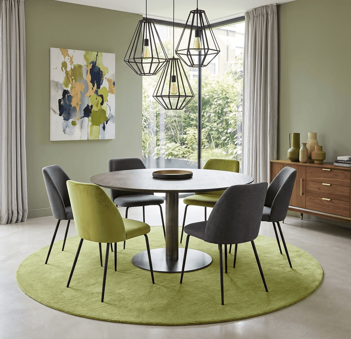 Terra Custom Made Modern Solid Design Green Hand Tufted Wool Rug - The Rug Decor
