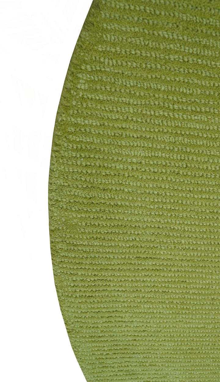 Terra Custom Made Modern Solid Design Green Hand Tufted Wool Rug - The Rug Decor