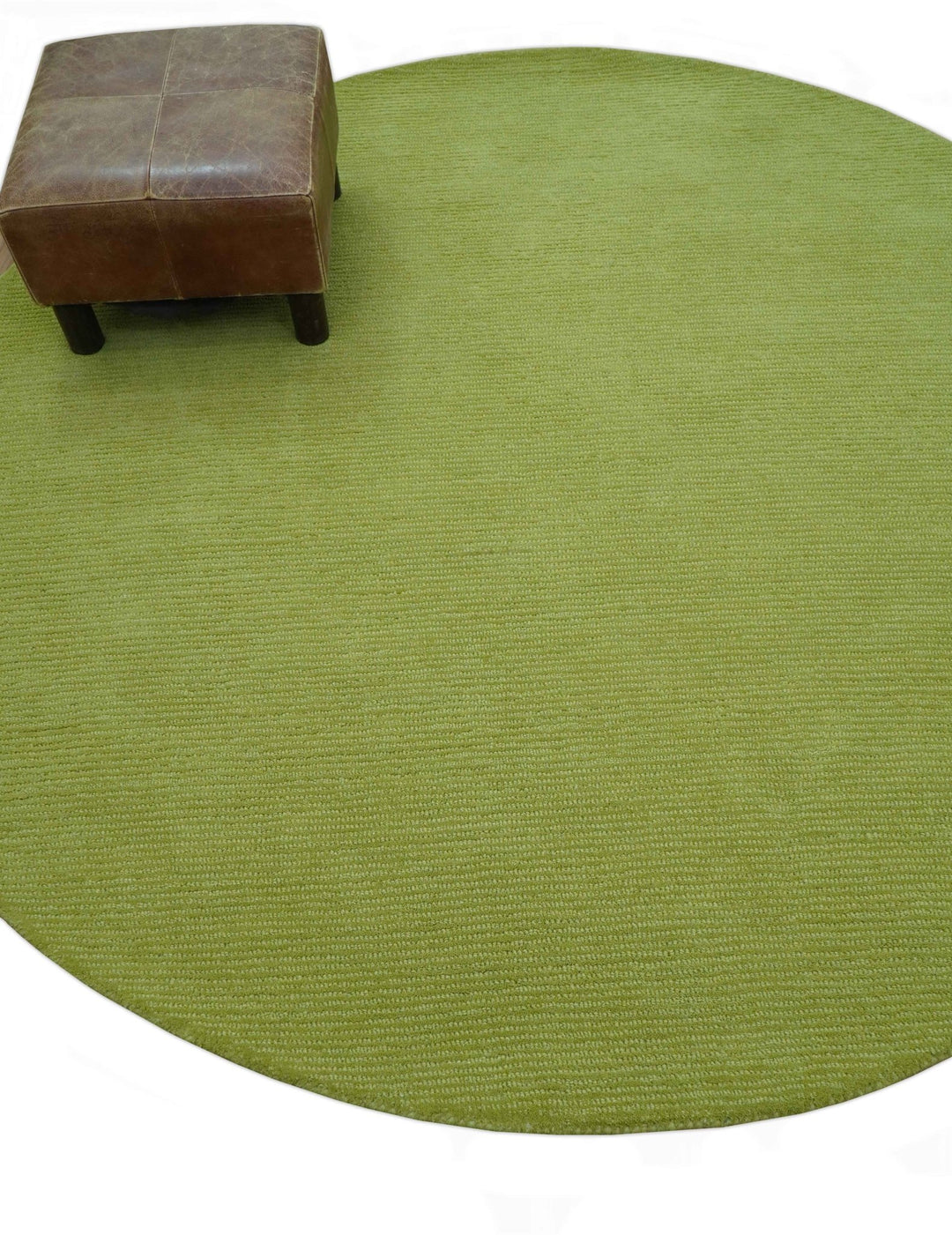 Terra Custom Made Modern Solid Design Green Hand Tufted Wool Rug - The Rug Decor