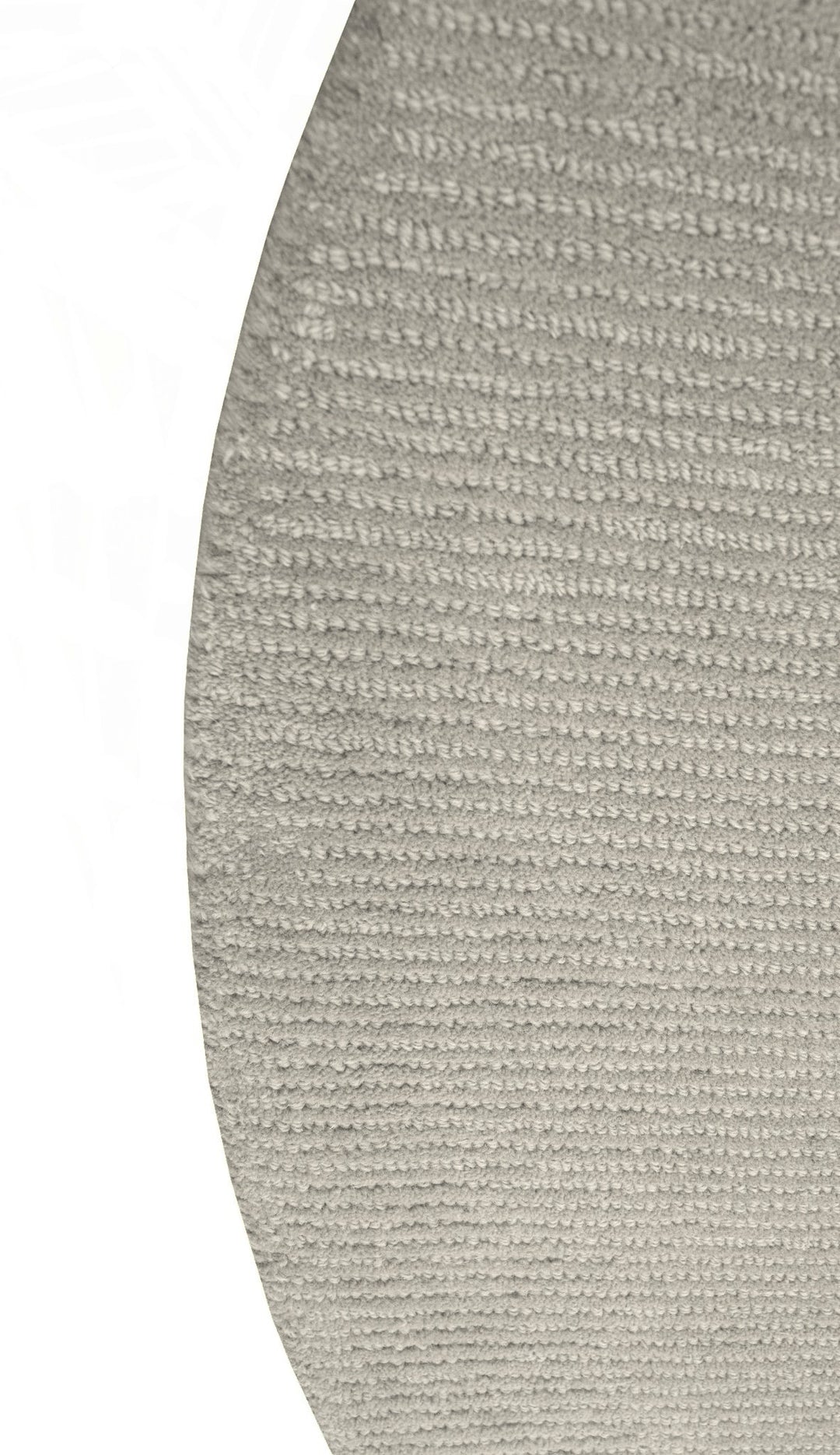 Custom Made Round Hand Tufted Ivory Modern Solid Design Wool Rug