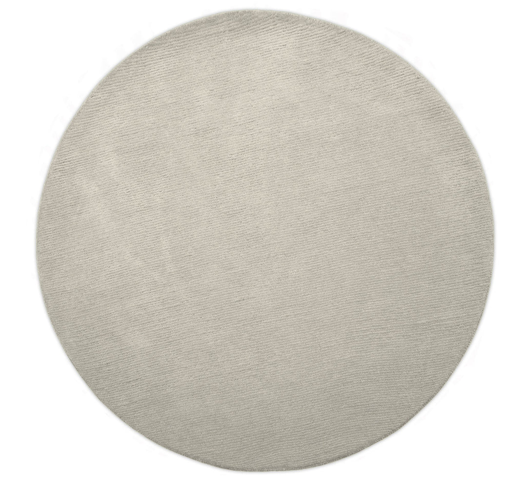 Terra Custom Made Hand Tufted Ivory Modern Solid Design Wool Rug