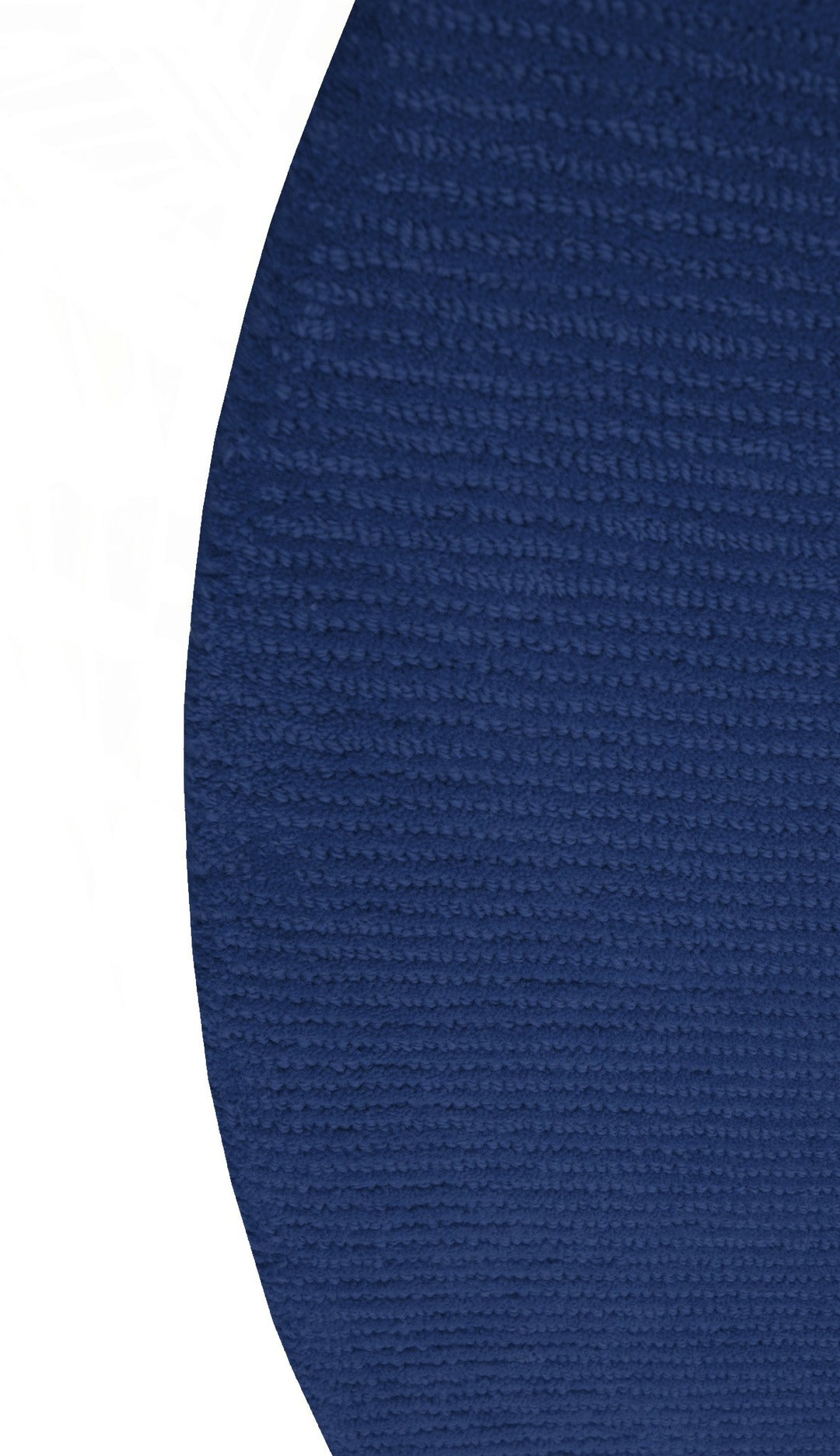 Custom Made Round Blue Modern Solid Design Hand Tufted Wool Rug