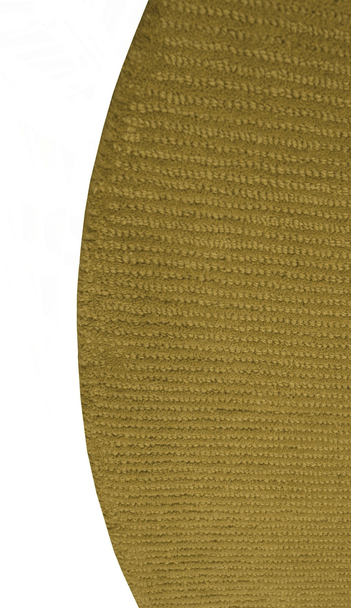 Custom Made Round Hand Tufted Copper Modern Solid Design Wool Rug