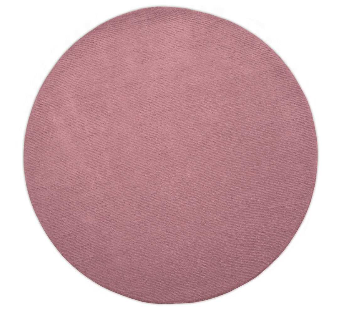 Terra Custom Made Modern Solid Design Pink Hand Tufted Wool Rug - The Rug Decor