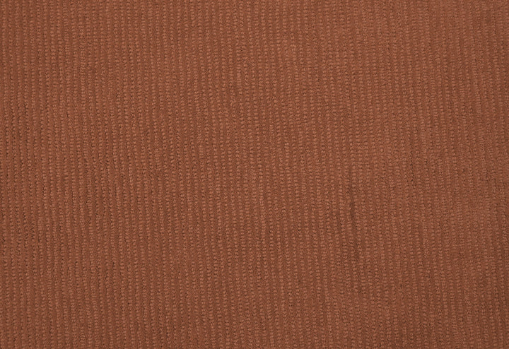 Custom Made Hand Tufted Rust Modern Solid Design Round Wool Rug