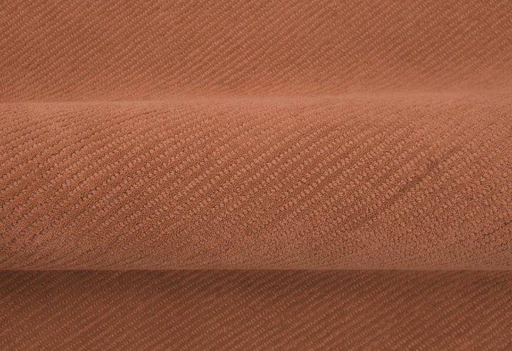Custom Made Hand Tufted Rust Modern Solid Design Round Wool Rug