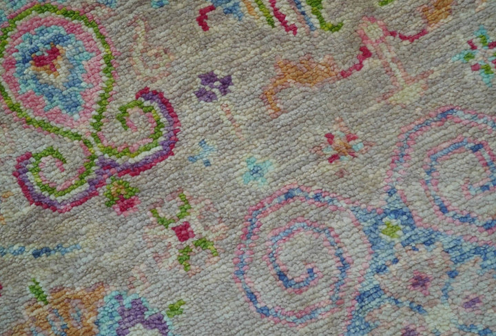 Terra Custom Made Traditional Tribal Design Beige And Pink Hand Knotted Wool Rug - The Rug Decor