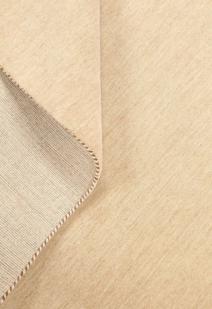 Terrain Hand Loomed Modern Beige Solid Design Wool Area Rug - The Rug Decor