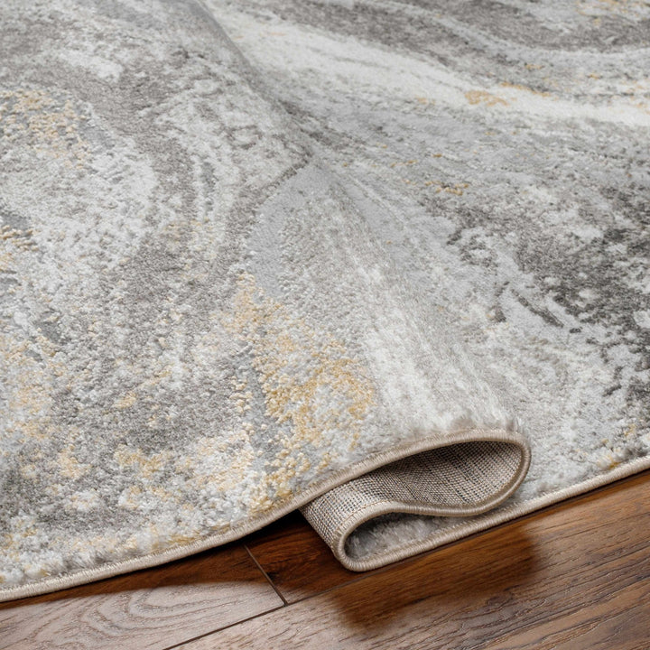 Tess Contemporary Abstract Gray And Ivory Rug - The Rug Decor