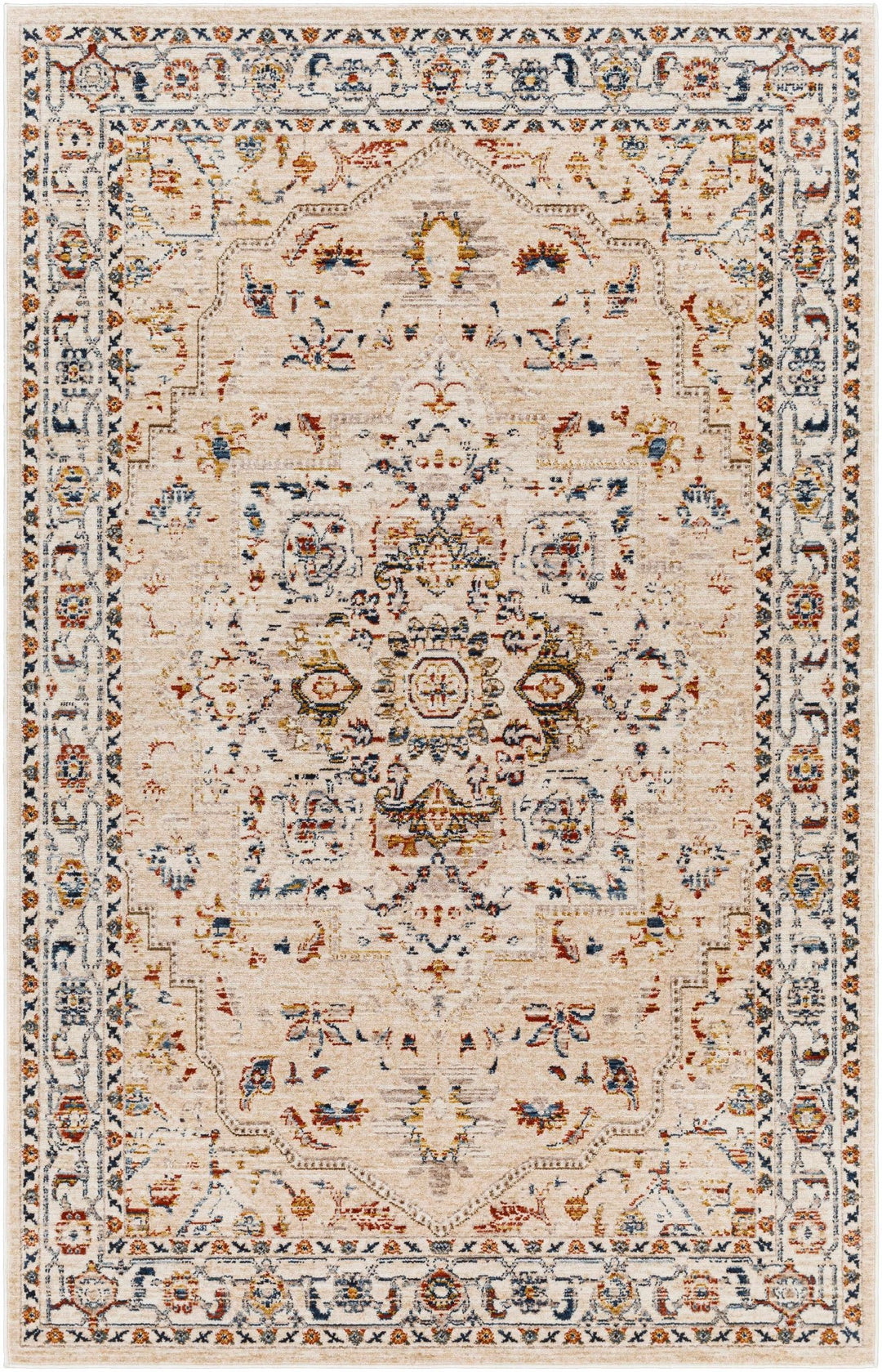 Teva Traditional Style Peach Beige Rug - The Rug Decor
