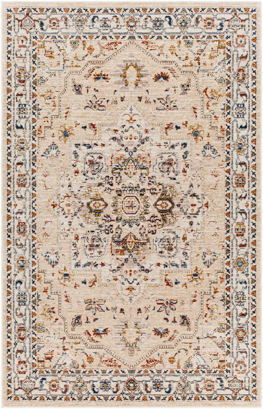 Teva Traditional Style Peach Beige Rug - The Rug Decor