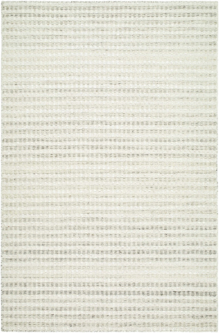 Tevah Contemporary Ivory And Gray Flatwoven Wool Rug - The Rug Decor