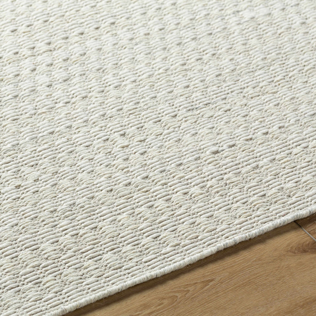 Tevah Contemporary Style Ivory Wool Rug - The Rug Decor