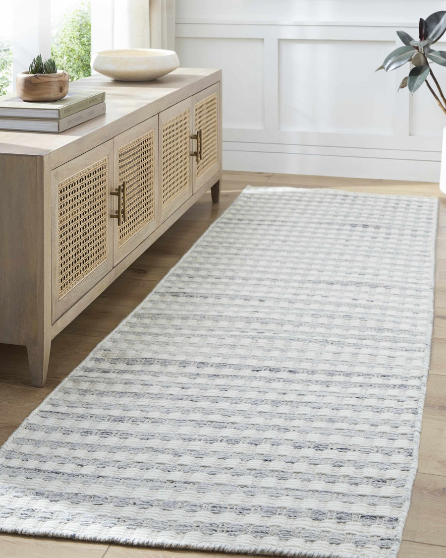 Tevah Contemporary White And Gray Area Rug - The Rug Decor