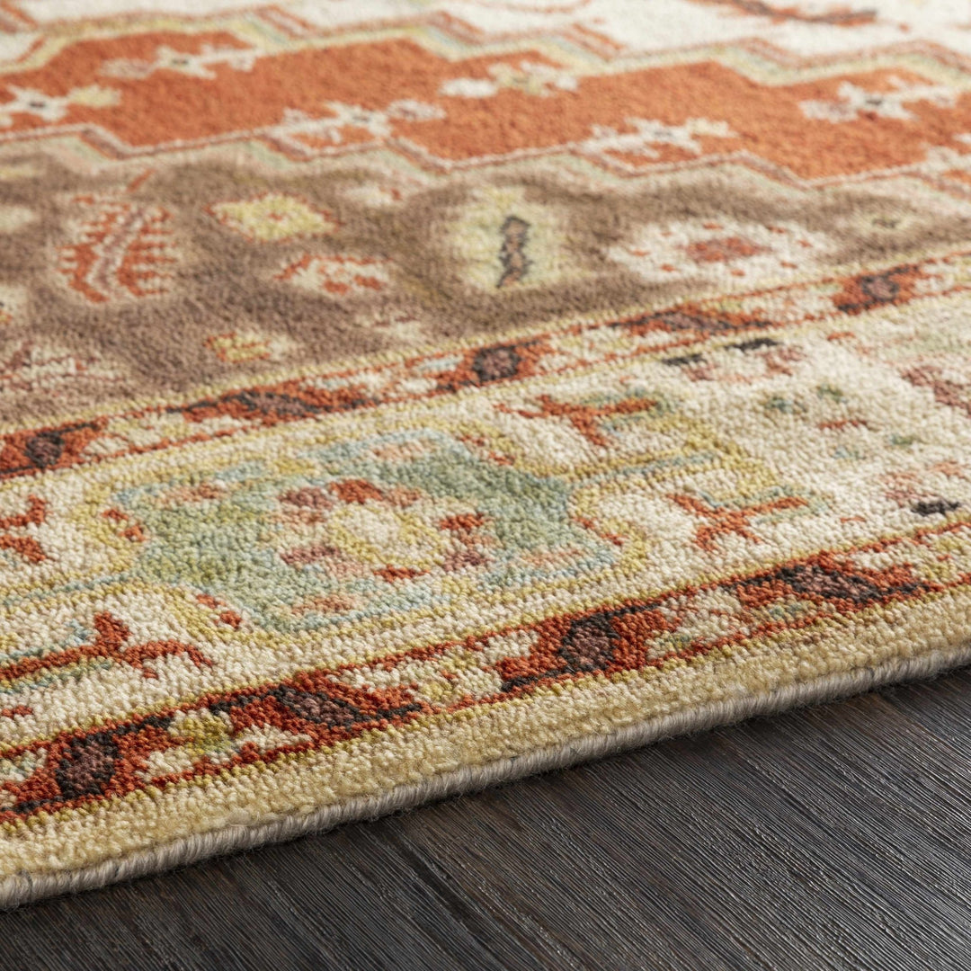 Texico Traditional Style Brown And Rust Hand Knotted Area Rug - The Rug Decor