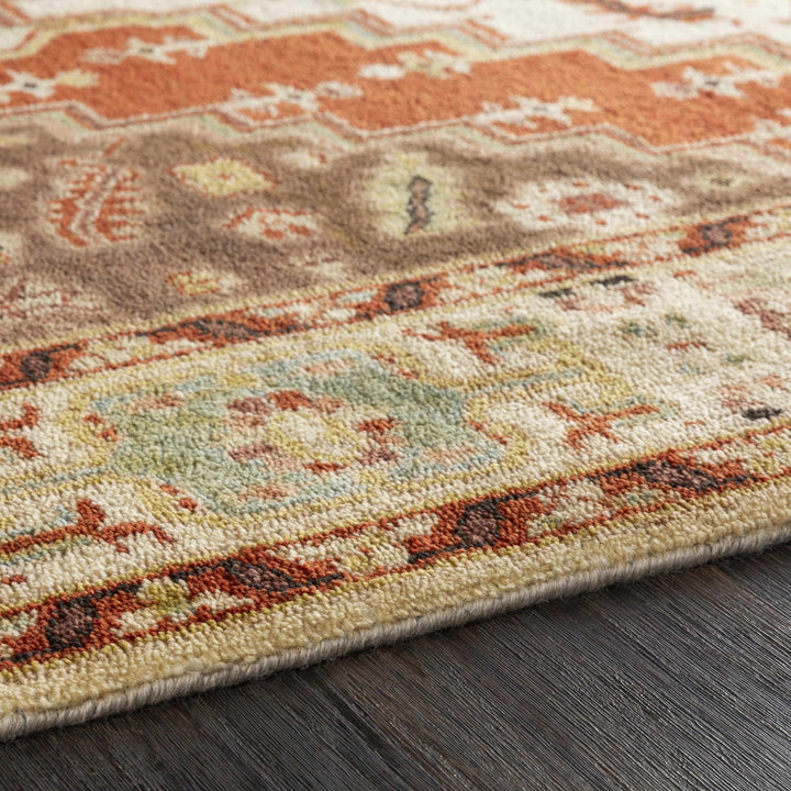 Texico Traditional Style Brown And Rust Hand Knotted Area Rug - The Rug Decor