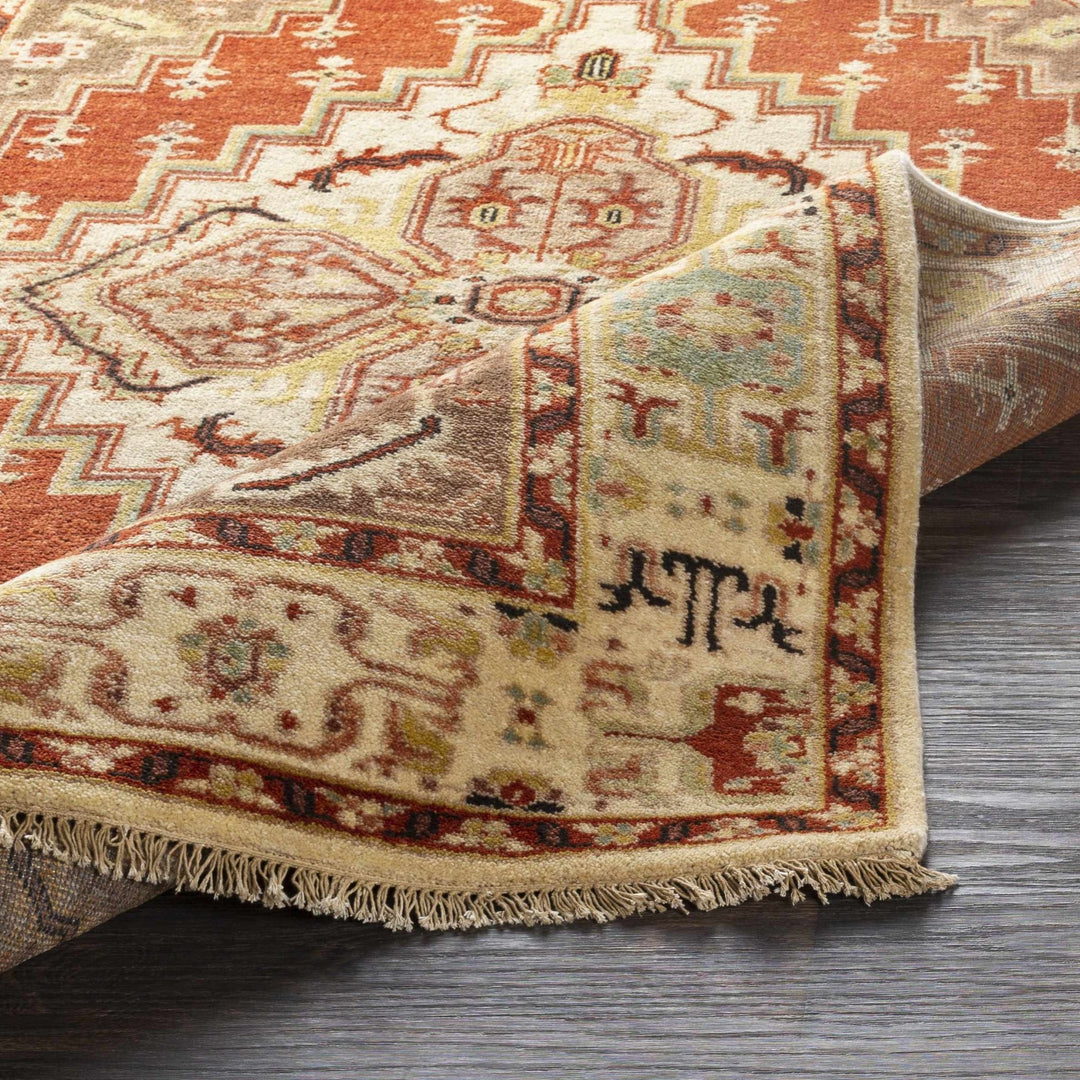 Texico Traditional Style Brown And Rust Hand Knotted Area Rug - The Rug Decor