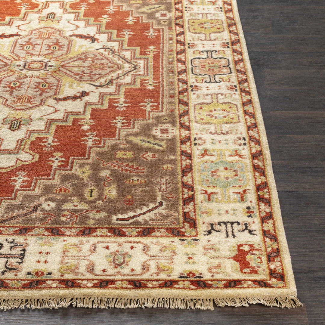 Texico Traditional Style Brown And Rust Hand Knotted Area Rug - The Rug Decor