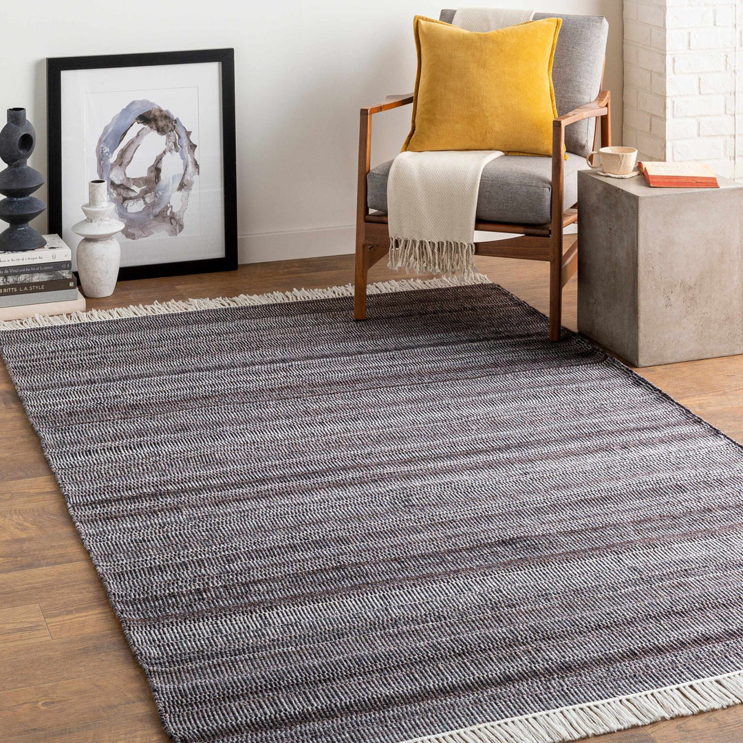 Thabazimbi Contemporary Abstract Charcoal And Gray Area Rug - The Rug Decor