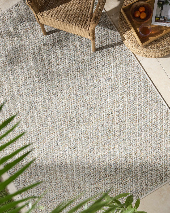 Thanh Contemporary Ivory And Gray Outdoor Area Rug - The Rug Decor