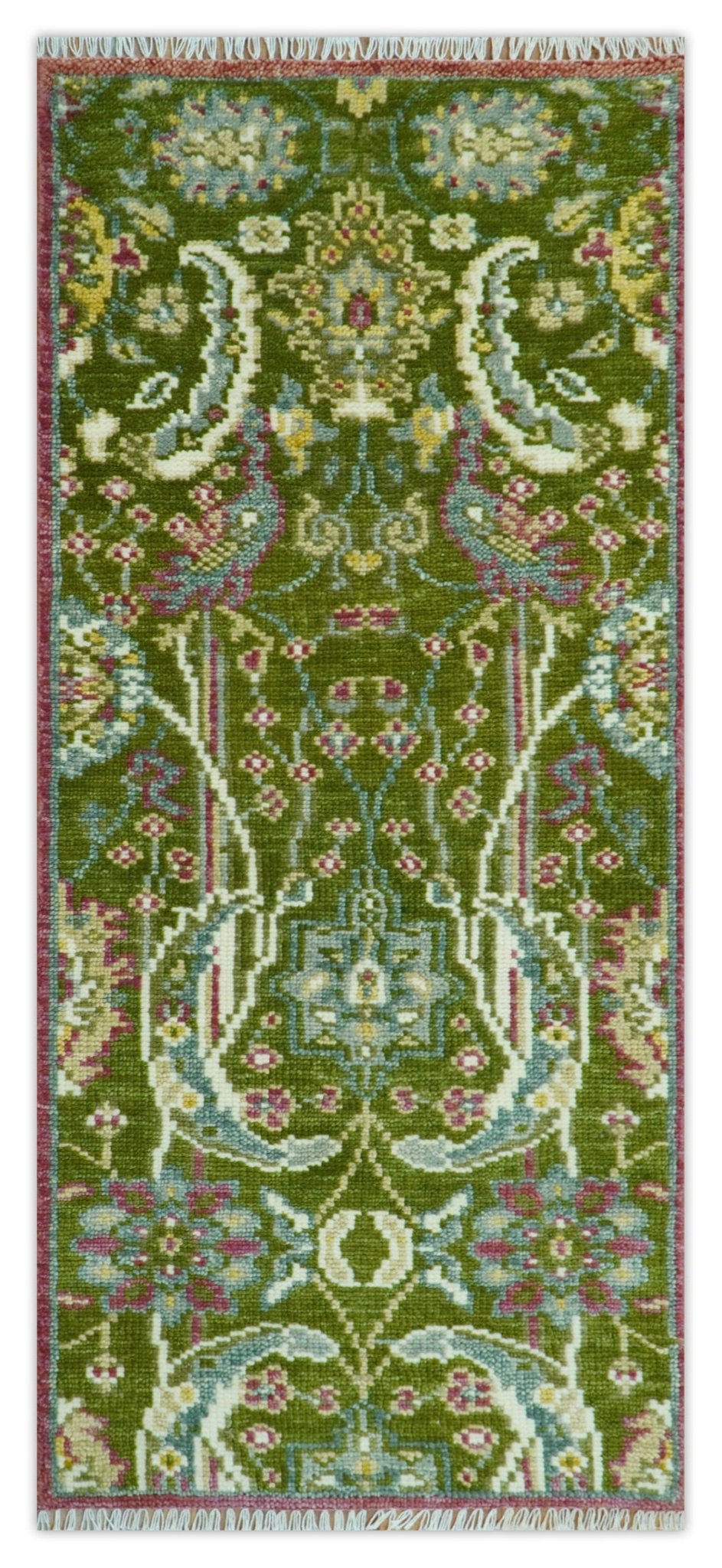 The Jungle Life Green Peacock Bird Hand Knotted Custom Made Wool Rug ...
