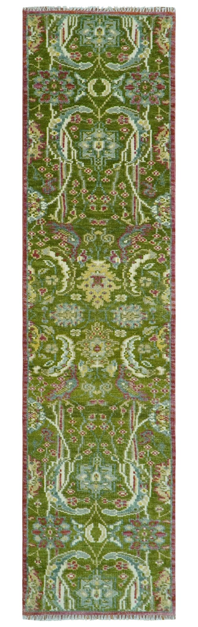 The Jungle Life Green Peacock Bird Hand Knotted Custom Made Wool Rug ...