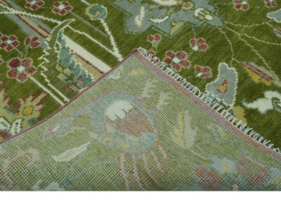 The Peacock Garden Bird Hand Knotted Custom Made Wool Area Rug - The Rug Decor