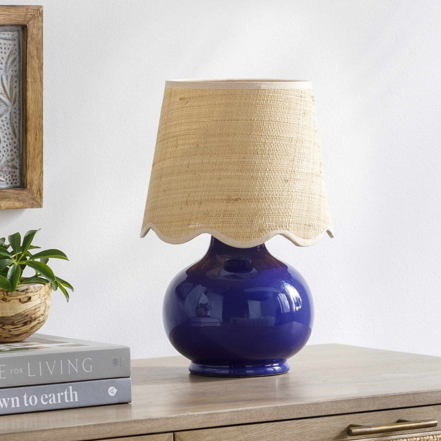 Theisseil Modern Blue Ceramic Table Lamp - The Rug Decor