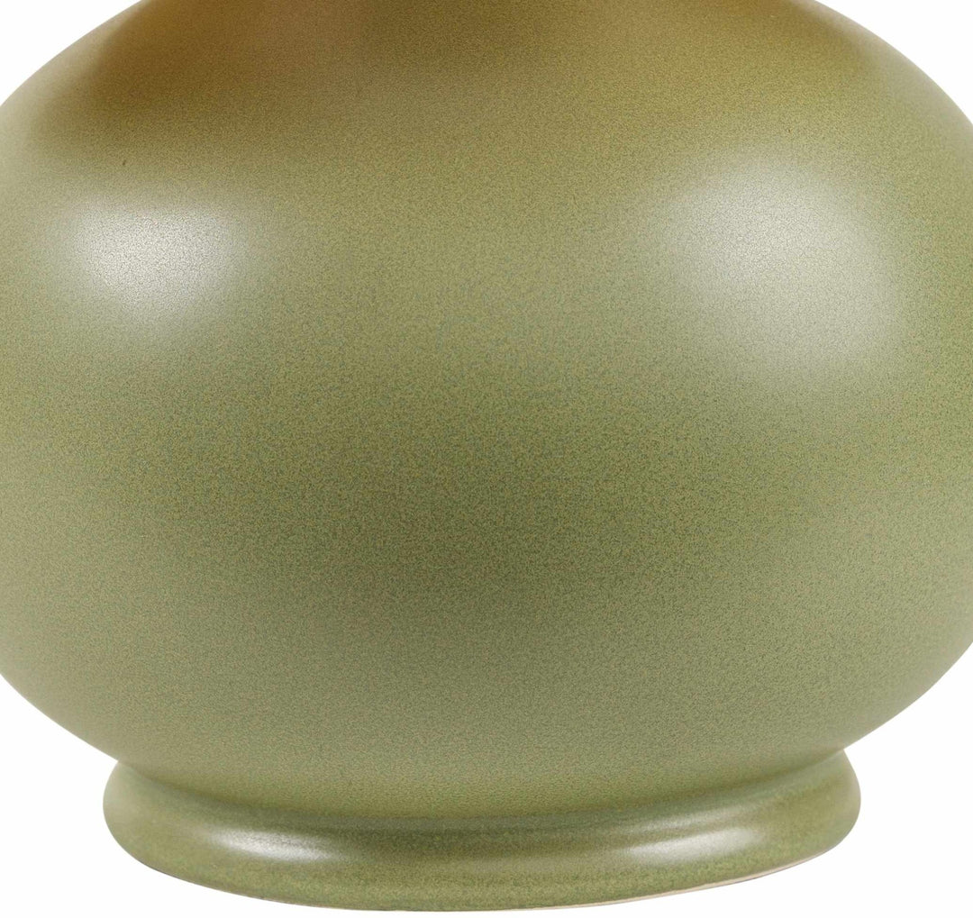 Theisseil Modern Green And Beige Ceramic Table Lamp - The Rug Decor