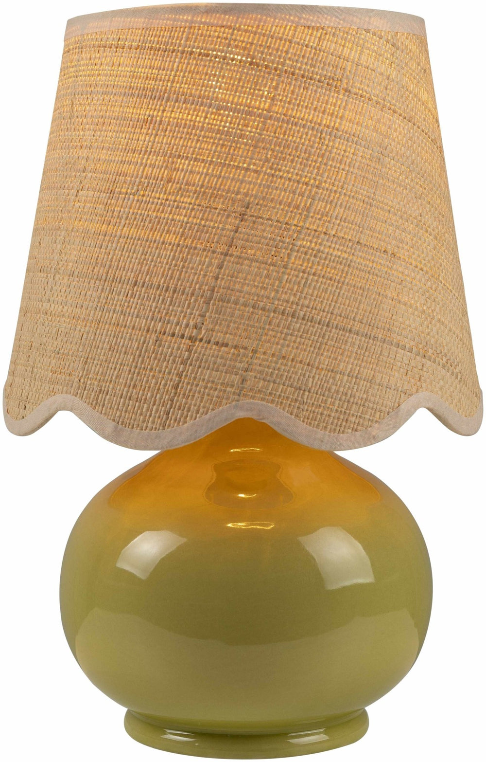 Theisseil Modern Olive Green Ceramic Table Lamp - The Rug Decor