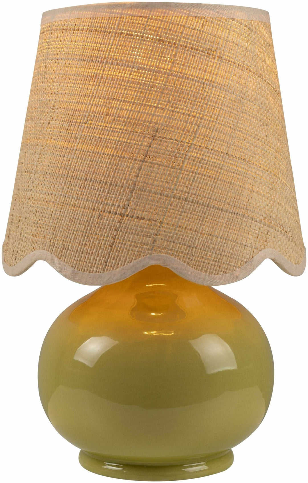 Theisseil Modern Olive Green Ceramic Table Lamp - The Rug Decor