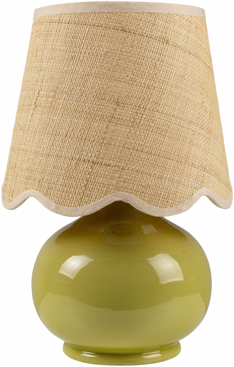 Theisseil Modern Olive Green Ceramic Table Lamp - The Rug Decor