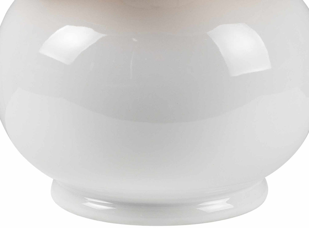 Theisseil Modern White And Beige Ceramic Table Lamp - The Rug Decor