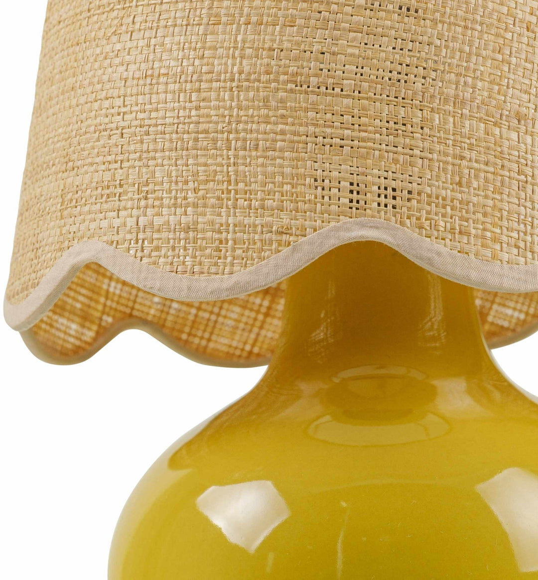 Theisseil Modern Yellow Ceramic Table Lamp - The Rug Decor