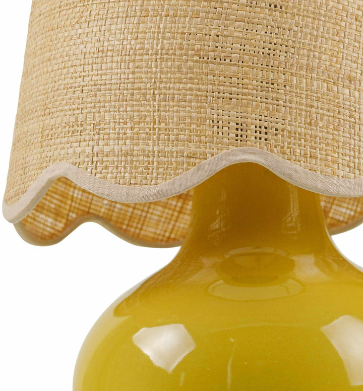 Theisseil Modern Yellow Ceramic Table Lamp - The Rug Decor