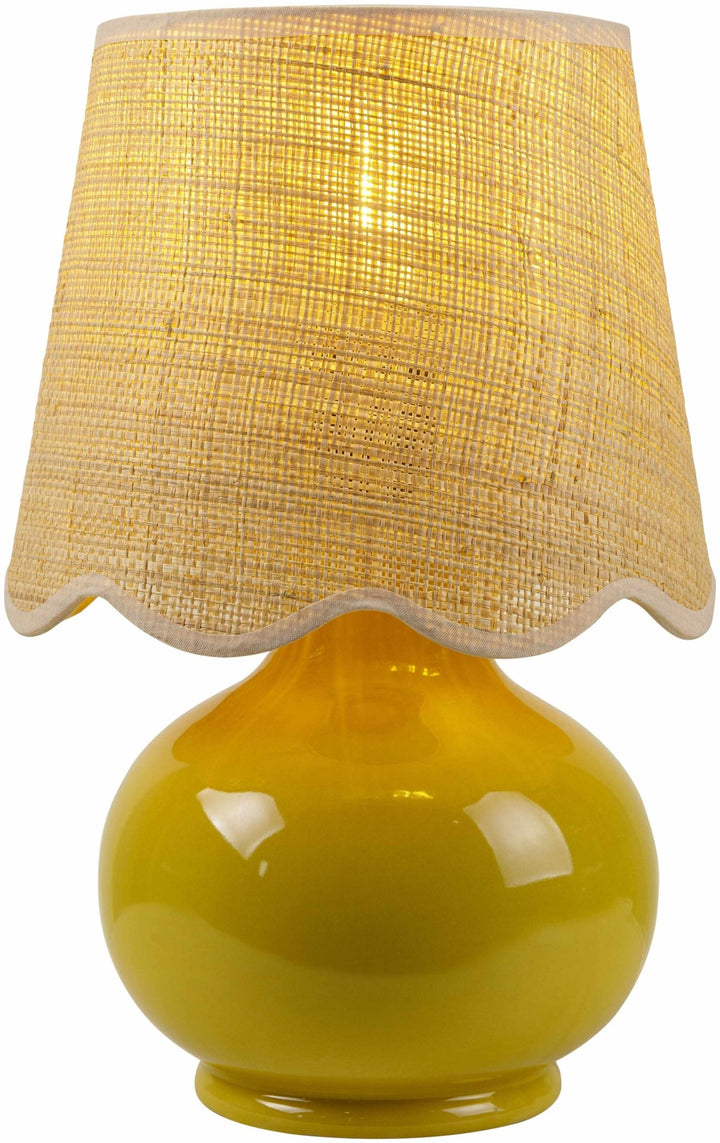 Theisseil Modern Yellow Ceramic Table Lamp - The Rug Decor