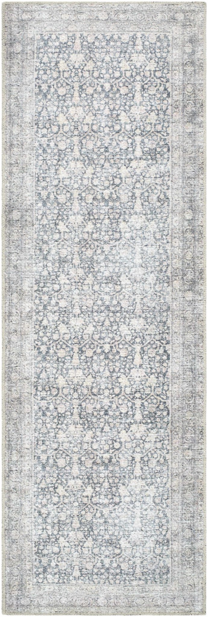 Thera Traditional Blue And Beige Washable Area Rug - The Rug Decor