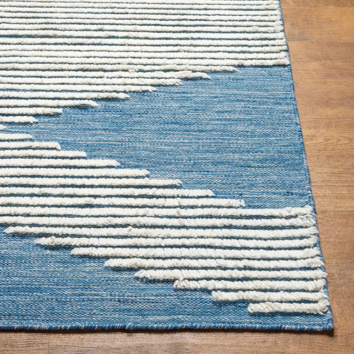 Thika Modern Blue and Ivory Area Rug - The Rug Decor