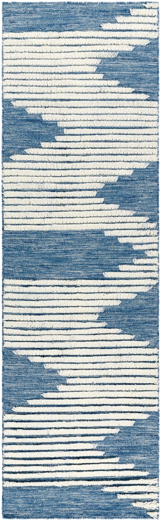 Thika Modern Blue and Ivory Area Rug - The Rug Decor